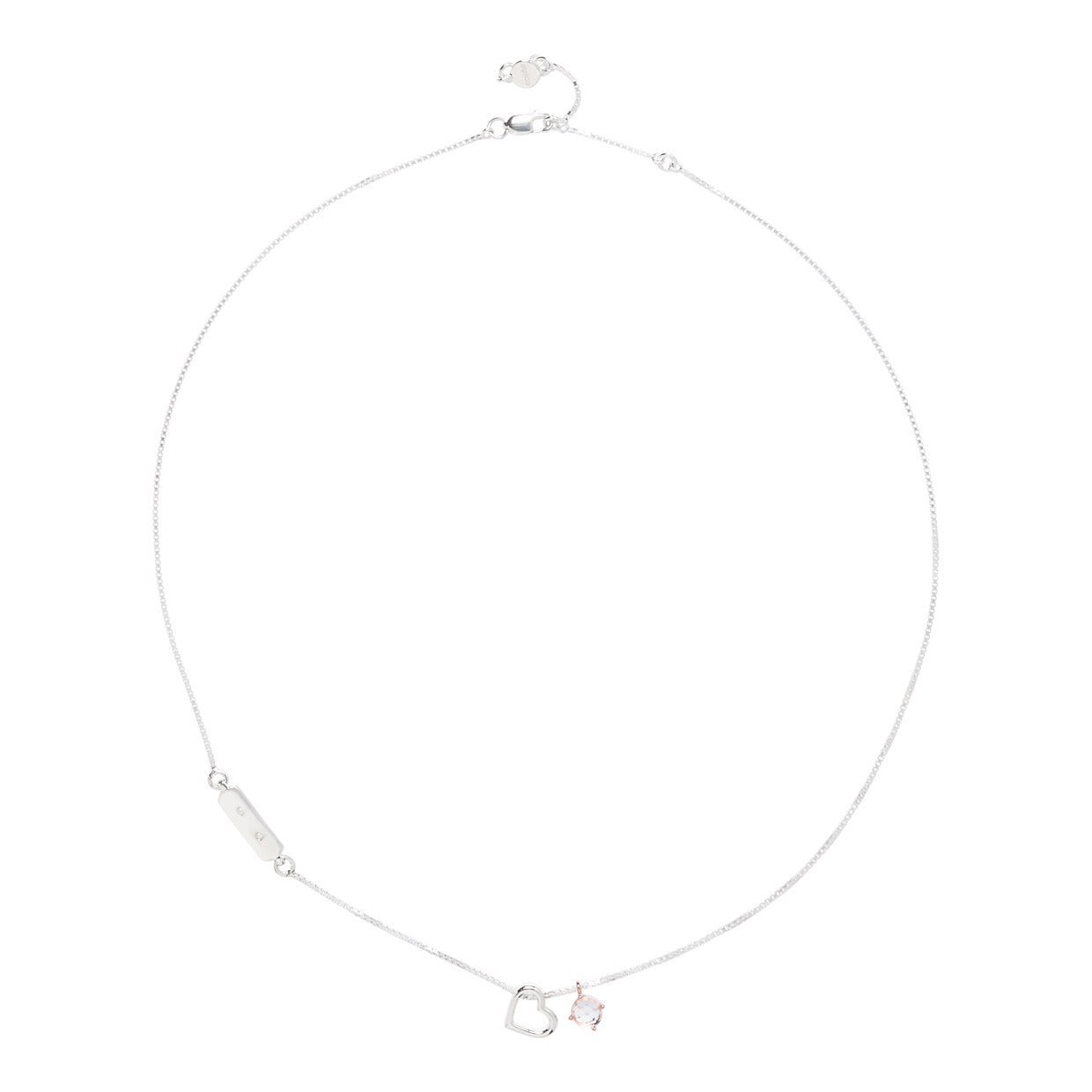 HEART TO HEART NECK - Silver