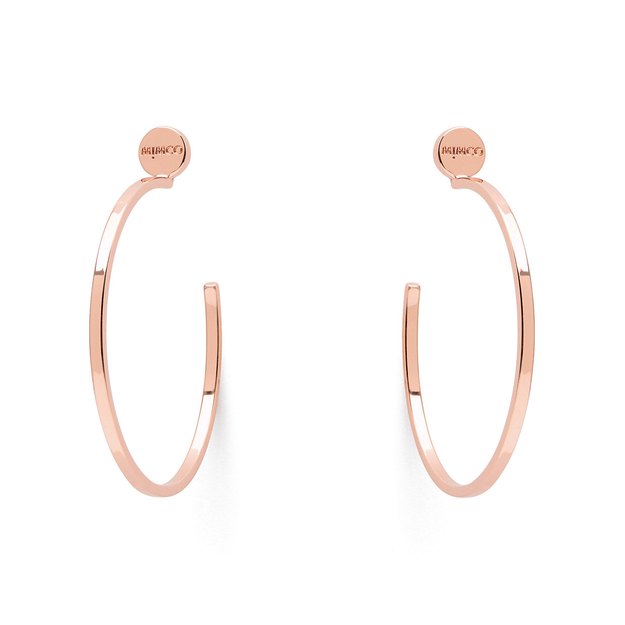 MEDIUM LUCID HOOP EARRINGS - Rose Gold