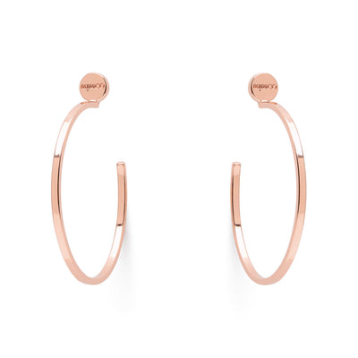 MEDIUM LUCID HOOP EARRINGS - Rose Gold