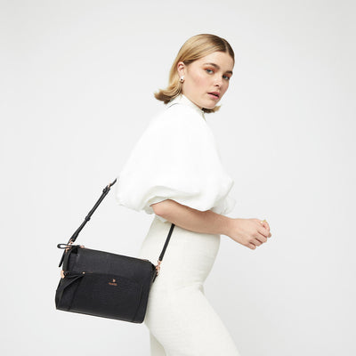 Sublime Midi Hip Bag - Black Rose Gold
