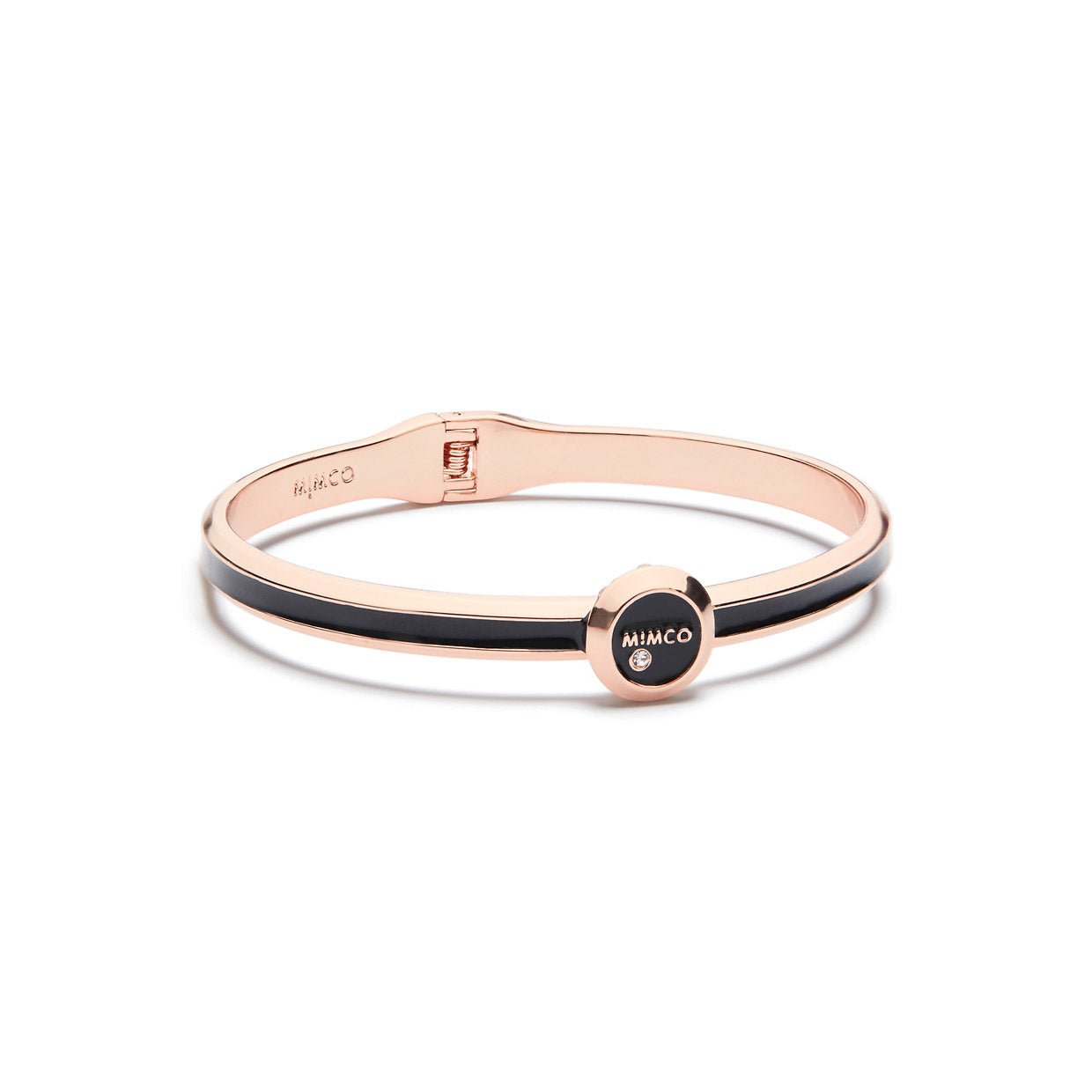 FACET HINGED BANGLE - Black Rose Gold