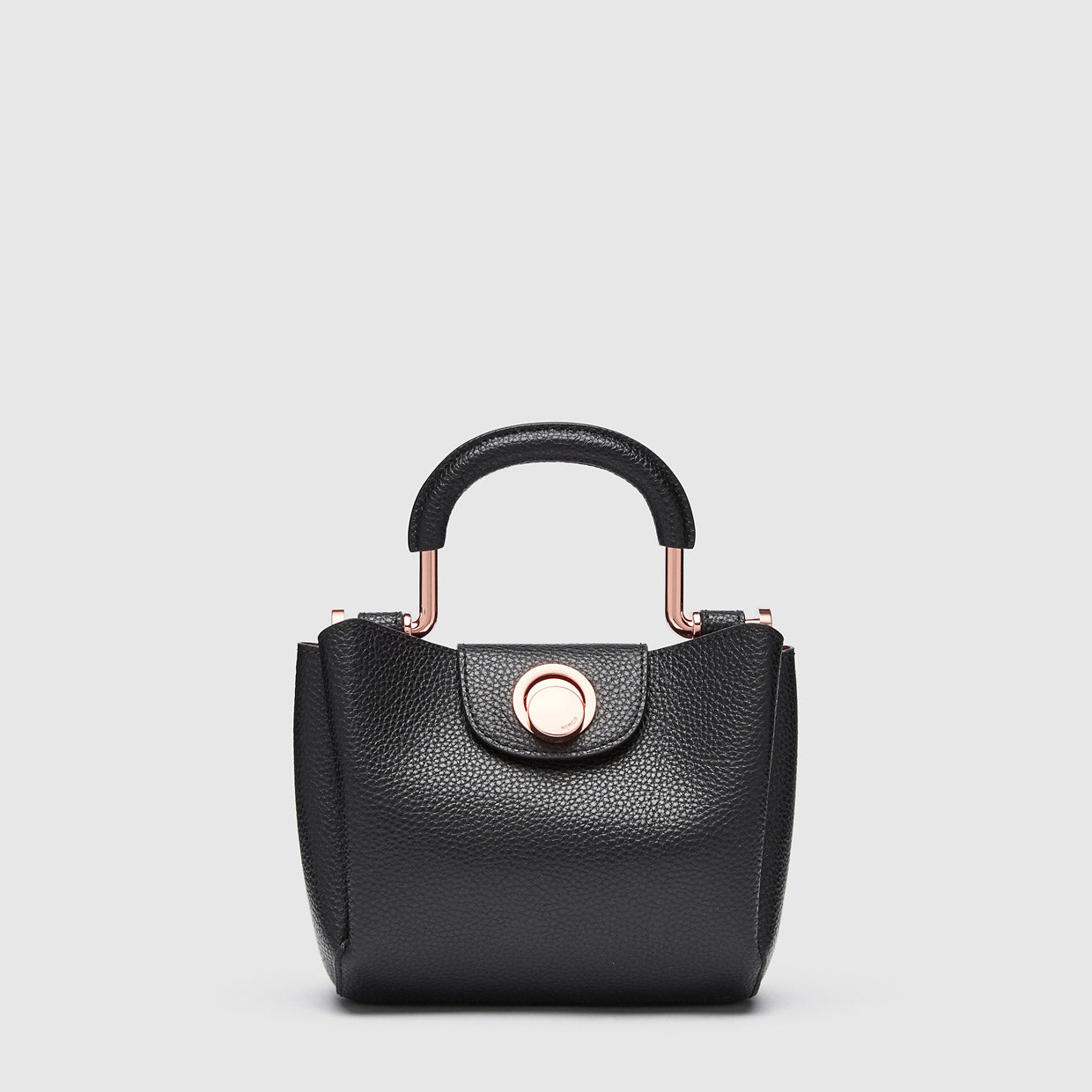 FLIP SIDE FLAPOVER HIP BAG - Black Rose Gold