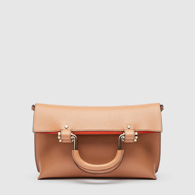 FLIP SIDE MINI TOTE BAG - Caramel