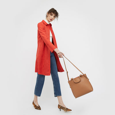 FLIP SIDE MINI TOTE BAG - Caramel