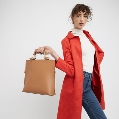 FLIP SIDE MINI TOTE BAG - Caramel