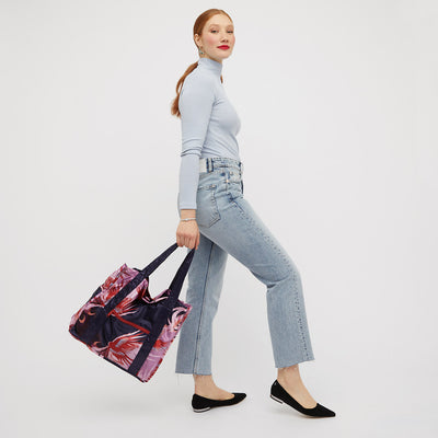 LUCY PACKABLE TOTE - BLAZE PRINT