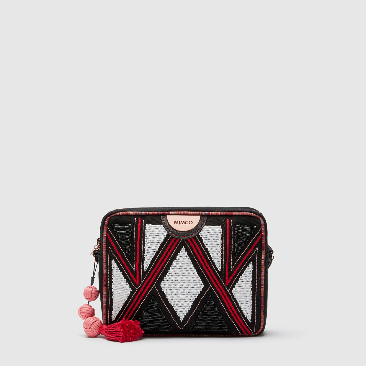 LOVERS KNOT HIP BAG - Black Red Rose Gold