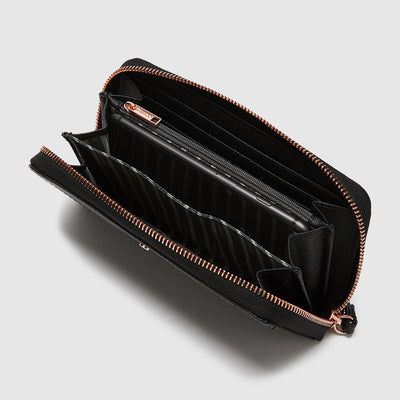 VISTA LARGE WALLET - Black Rose Gold