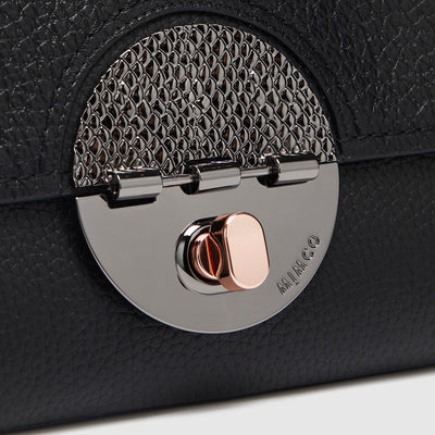 TURNLOCK EXTRA LARGE WALLET - Black Gunmetal