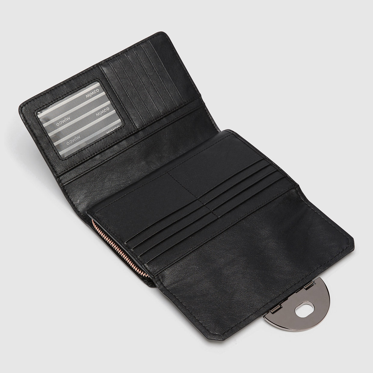 TURNLOCK EXTRA LARGE WALLET - Black Gunmetal