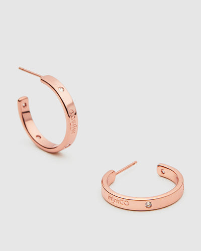 Lucent Hoop Earrings - Rose Gold