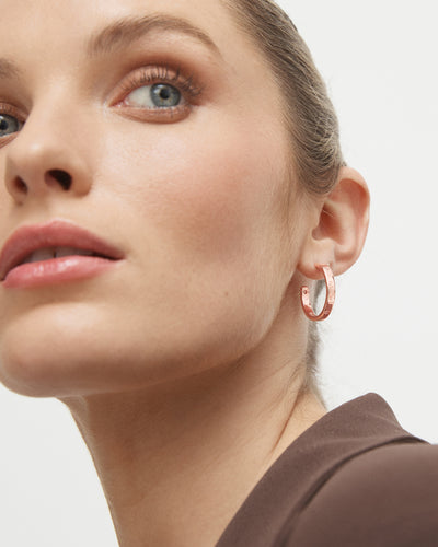 Lucent Hoop Earrings - Rose Gold