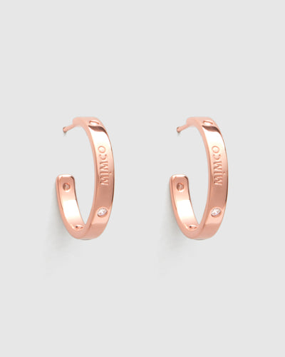 Lucent Hoop Earrings - Rose Gold