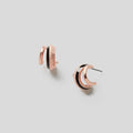 SAFE HARBOUR HOOP EARRINGS - Black Rose Gold