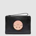 TURNLOCK MEDIUM POUCH - Black Rose Gold