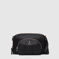 Vista Satchel Cross Body Bag - Black Rose Gold