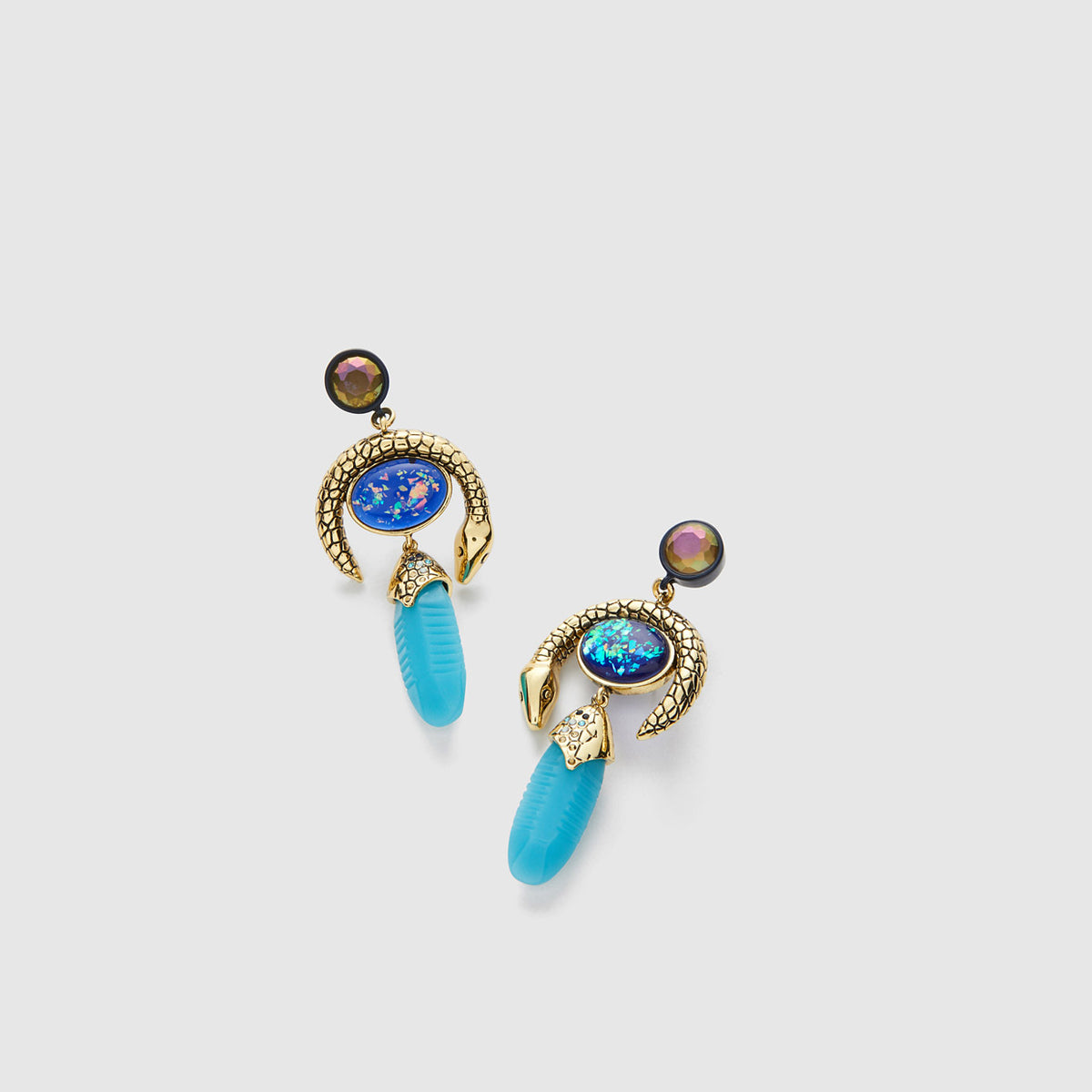 SERPENTINE DROP EARRINGS - Multicolour