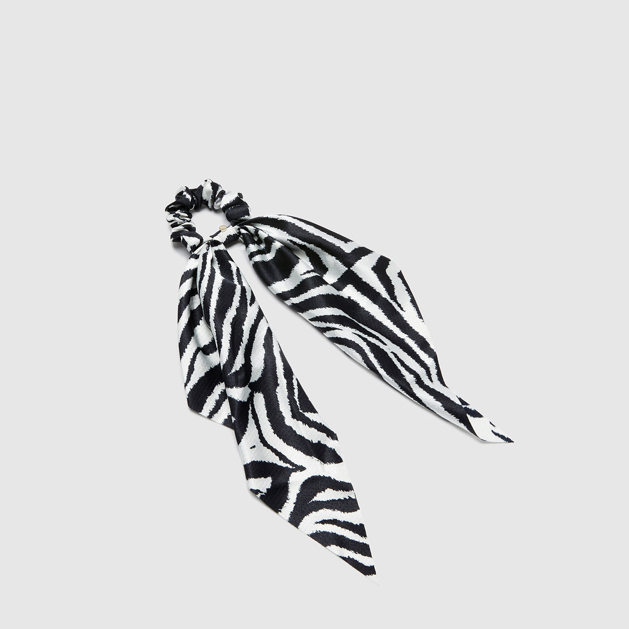 PANAMA HAIR SCARF SCRUNCHIE - Black