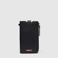 Leather Classic Large Tech Pouch - Black Rose Gold
