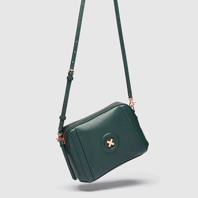 LEATHER FANTASY CROSS BODY BAG - Forte Green
