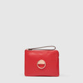 LEATHER SERENE MEDIUM POUCH - Bright Cherry