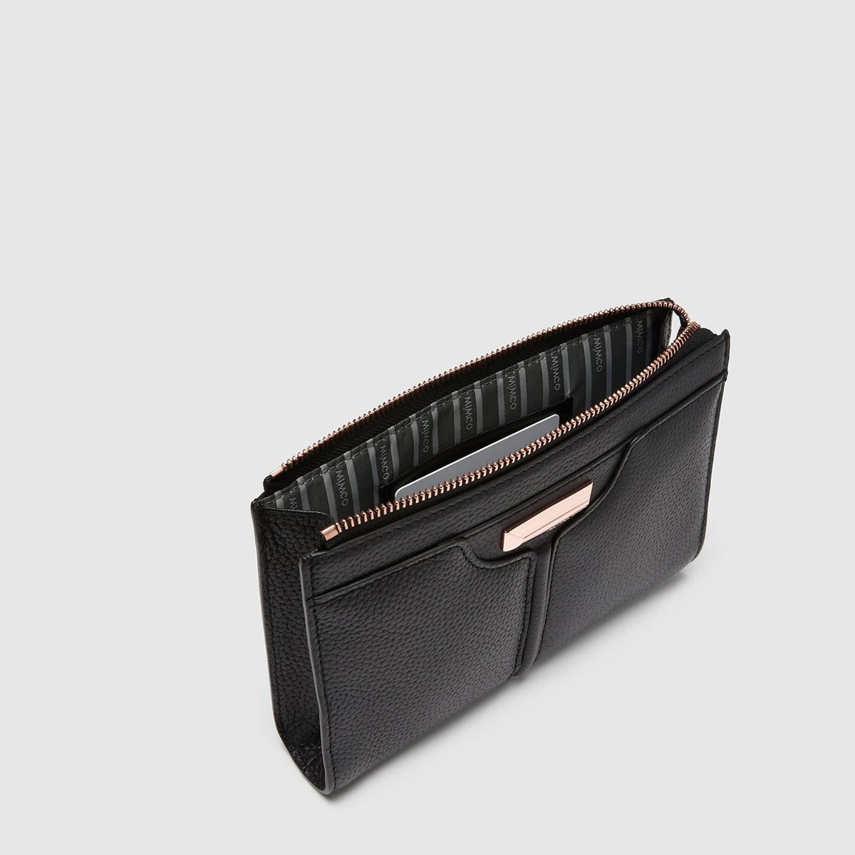 Everly Medium Pouch - Black Rose Gold