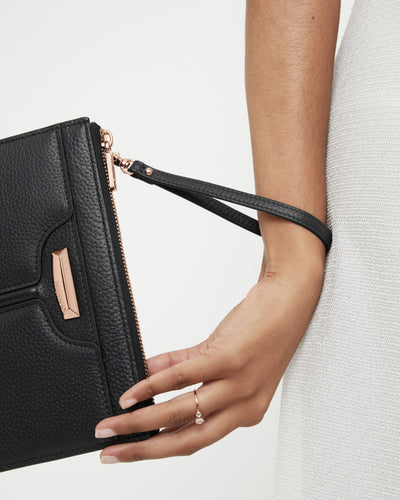 Link Wrist Strap - Black Rose Gold