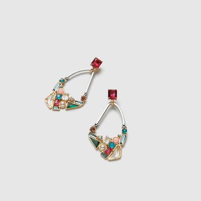 Art Groupie Drop Earrings - Multicolour