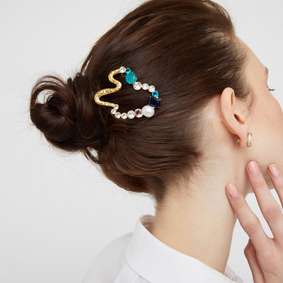 JUXTAPOSE BARETTE HAIR CLIP - Soft Gold