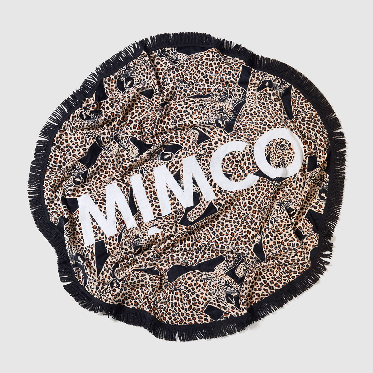 WILD TRIBE ROUND TOWEL - Black