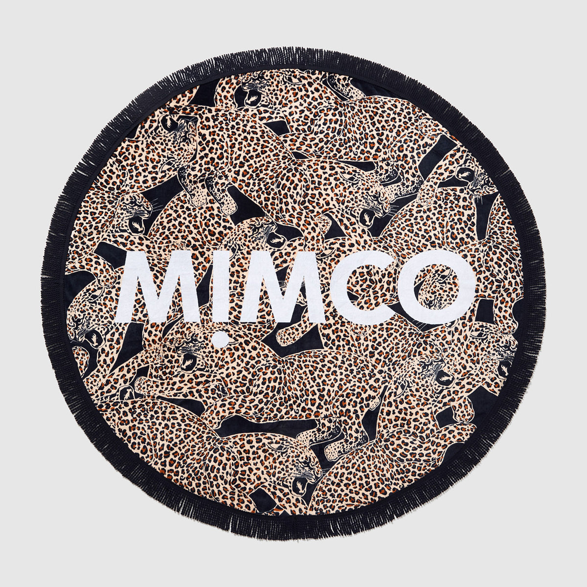 WILD TRIBE ROUND TOWEL - Black