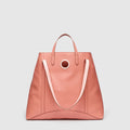 LEATHER SOLIS TOTE BAG - Peach Gin
