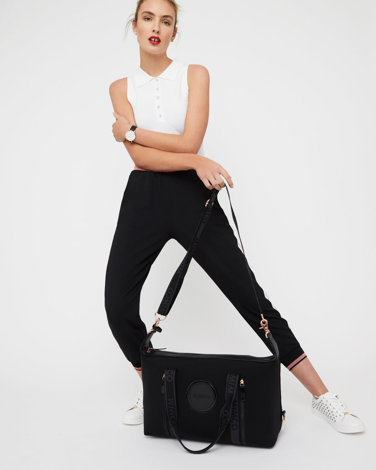 Serenity Gym Bag - Black Rose Gold