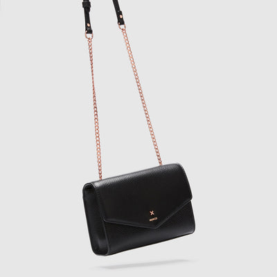 D-VINE SMALL CROSS BODY BAG - Black Rose Gold