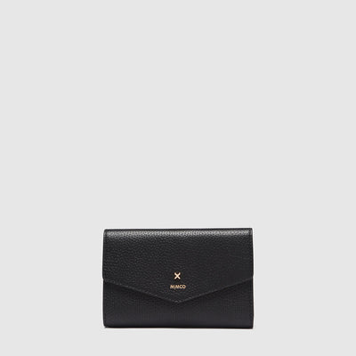 D-VINE MEDIUM WALLET - Black Rose Gold