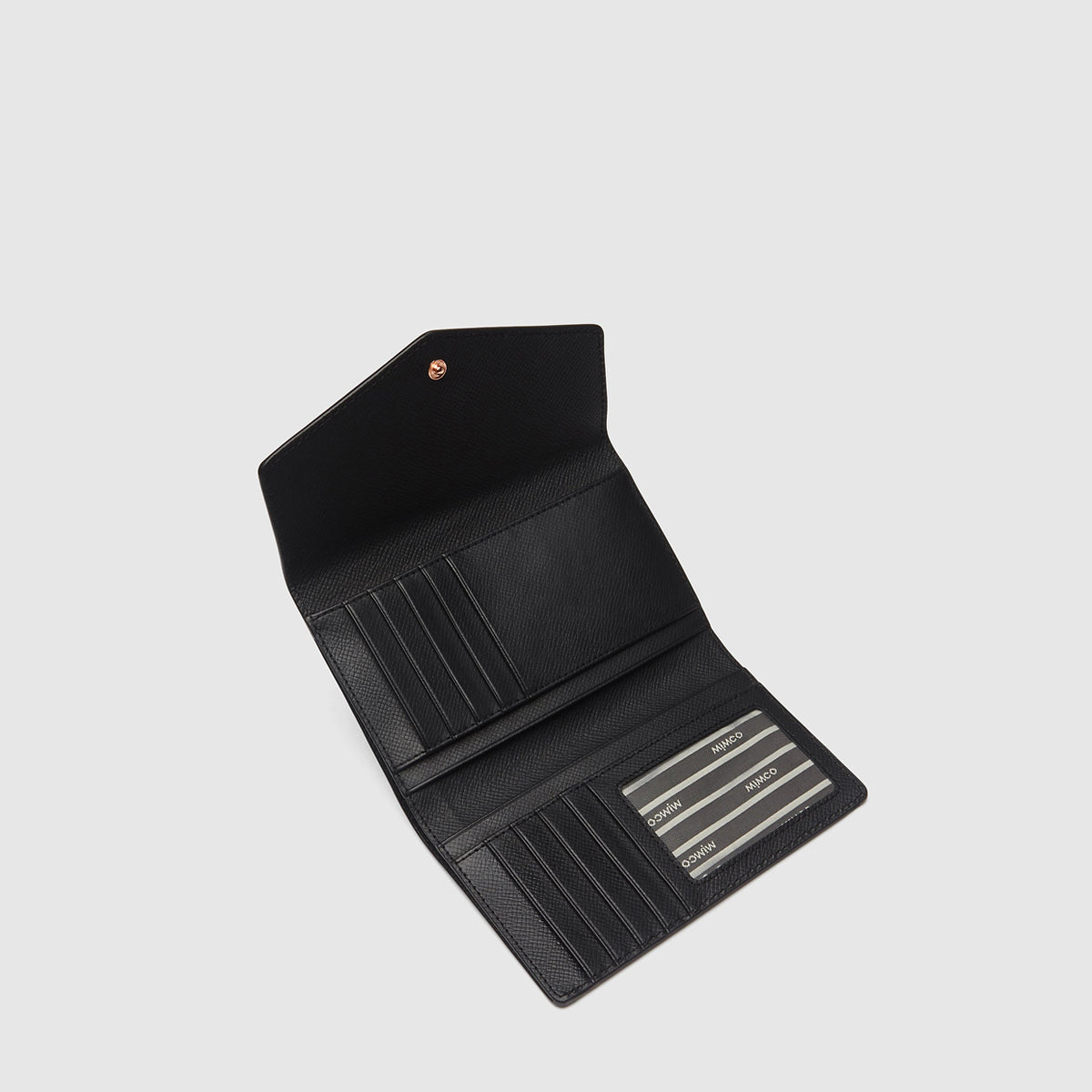 D-VINE MEDIUM WALLET - Black Rose Gold