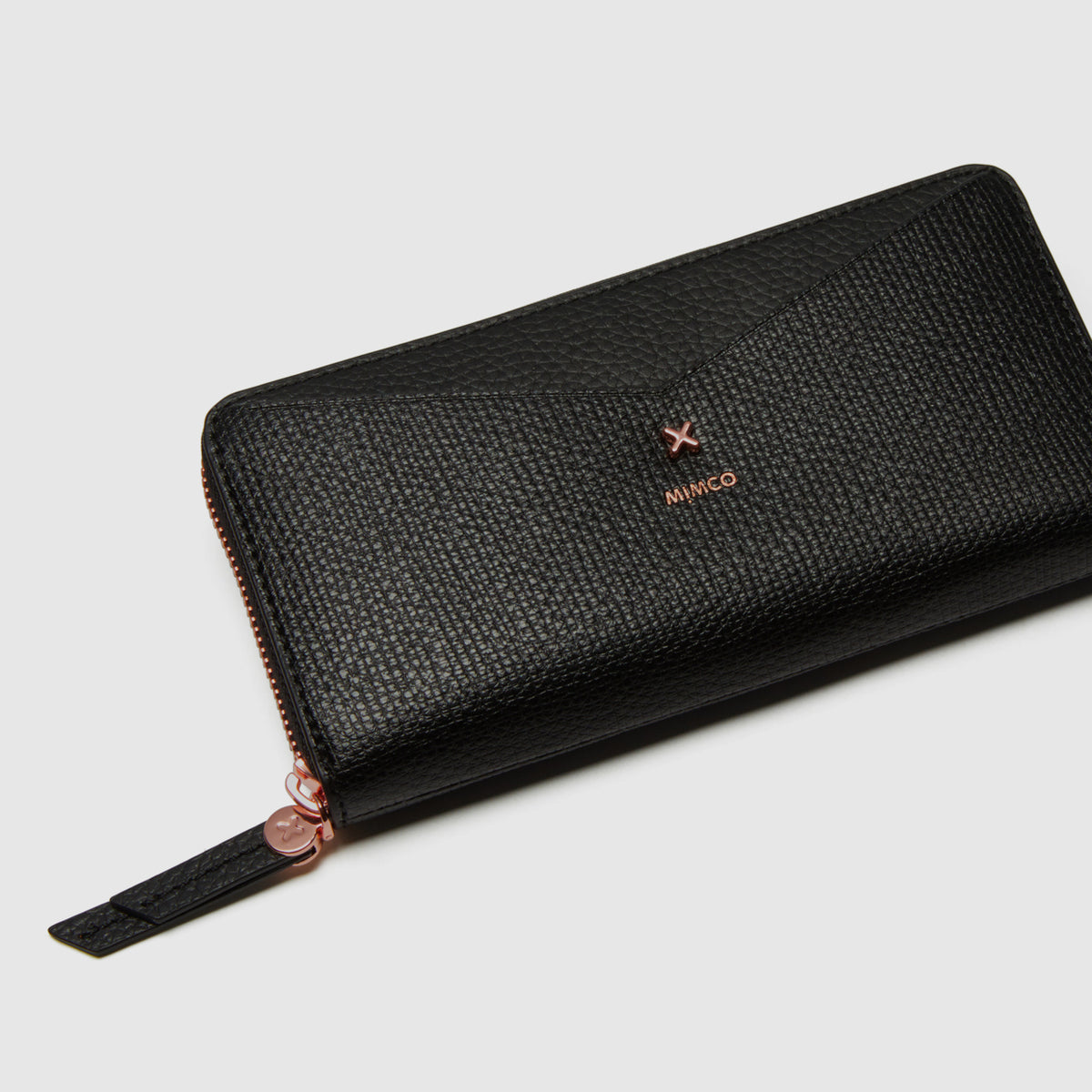 D-VINE LARGE WALLET - Black Rose Gold