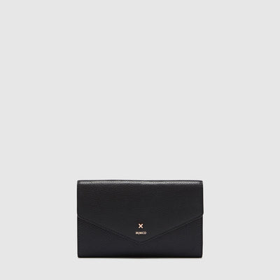 D-Vine Travel Wallet - Black Rose Gold