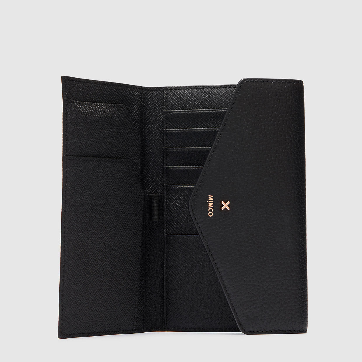 D-Vine Travel Wallet - Black Rose Gold