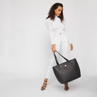 Electro Tote Bag - Black Light Gold
