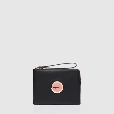 Mim Medium Pouch - Black Rose Gold