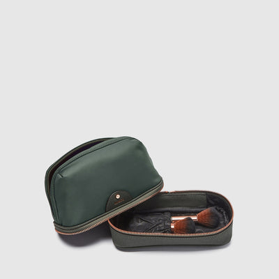 vista brush small cosmetic case - Tarragon