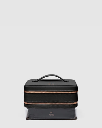 Classico Large Cosmetic Bag - Black Rose Gold