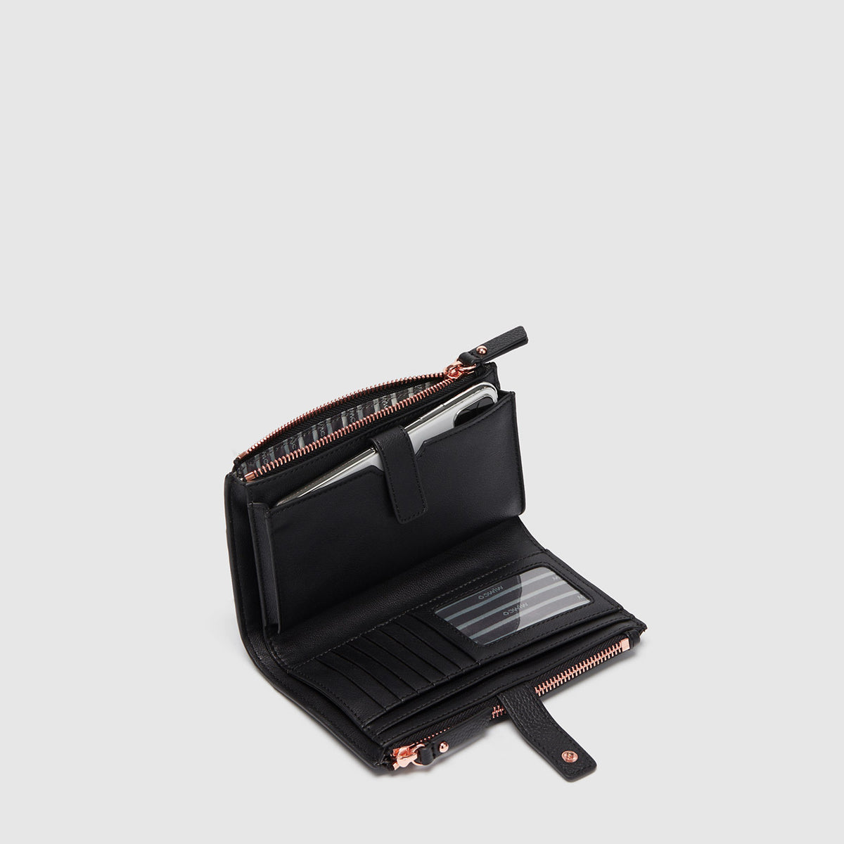 mim duo large wallet - Black Rose Gold
