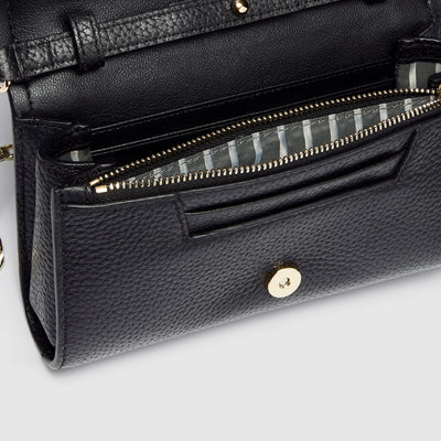Majesty Cross Body Wallet - Black Light Gold