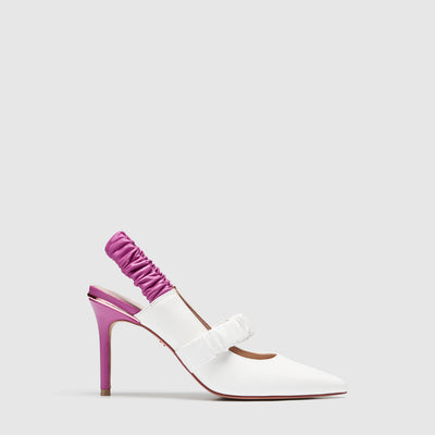vivid pump heels - White