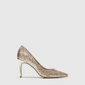 carve glitter pump heels - Light Gold