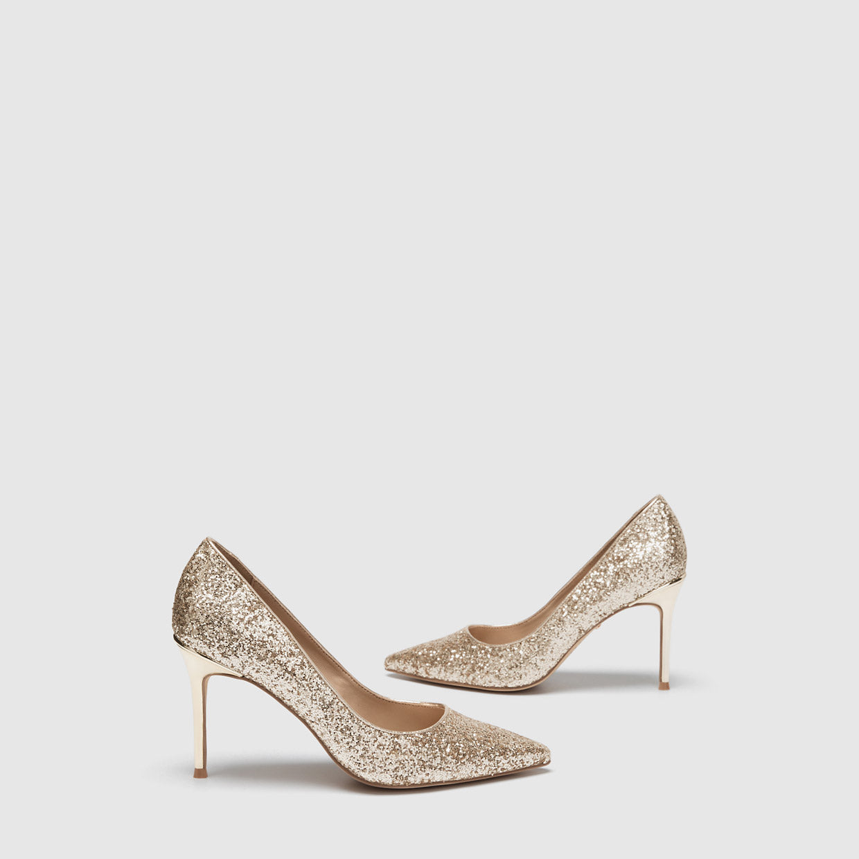 carve glitter pump heels - Light Gold