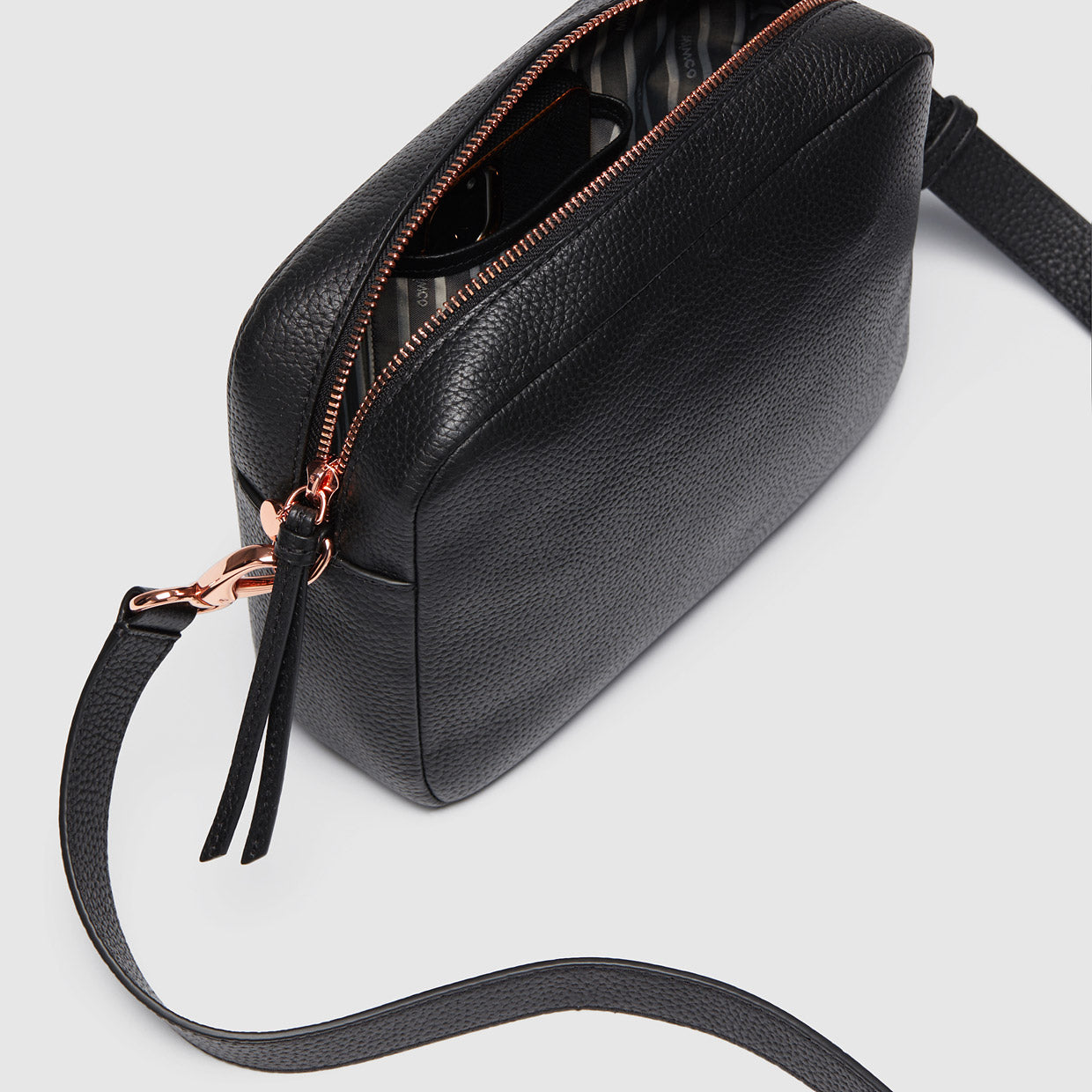 Mim-Mazing Cross Body - Black Rose Gold