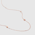 mim-charmed long necklace - Rose Gold
